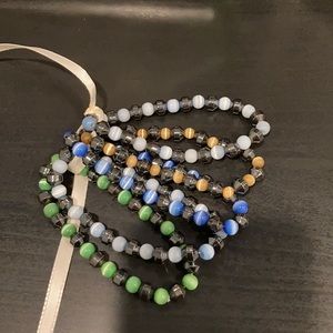 5 beaded bracelets